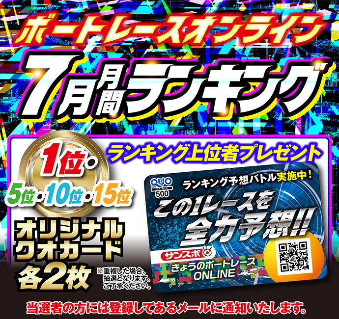 7月 月間ランキング